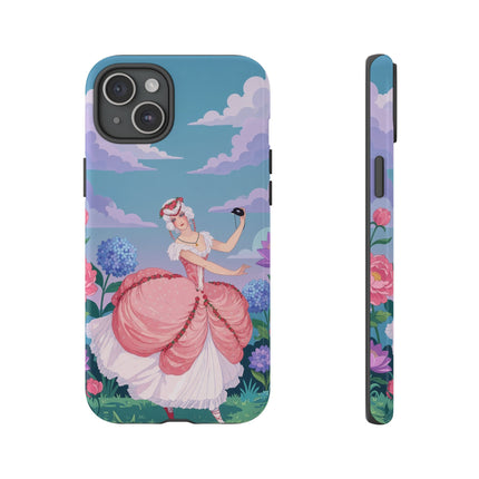 🎭🌸 The Lady Of The Secret Masquerade Phone Case – Art Deco Garden Fantasy