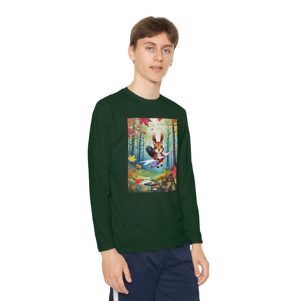 Acorn Aviator Youth Long Sleeve Competitor Tee – Woodland Flight & Whimsical Adventure