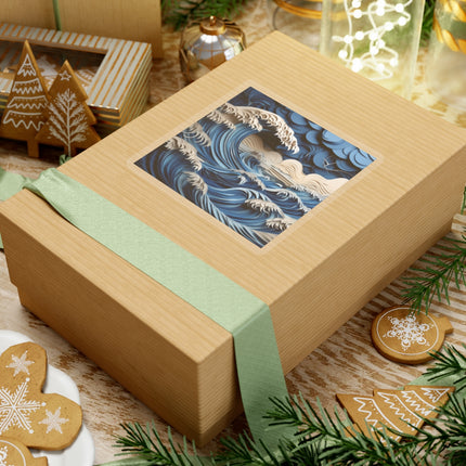 Dramatic Ocean with Crashing Waves Kiss-Cut Stickers (4 Sizes)