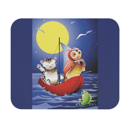 Embarking on a Moonlit Journey Mouse Pad, Rectangle
