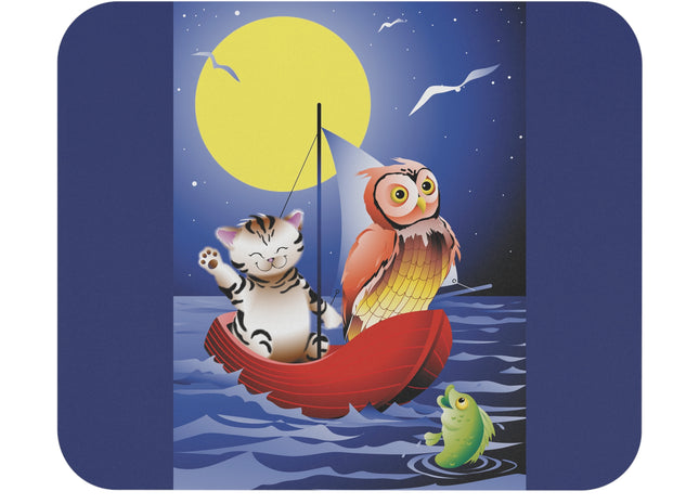 Embarking on a Moonlit Journey Mouse Pad, Rectangle