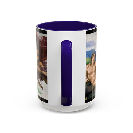 The Creation of Adam by Michelangelo Buonarroti Colorful Mugs (11oz, 15oz)