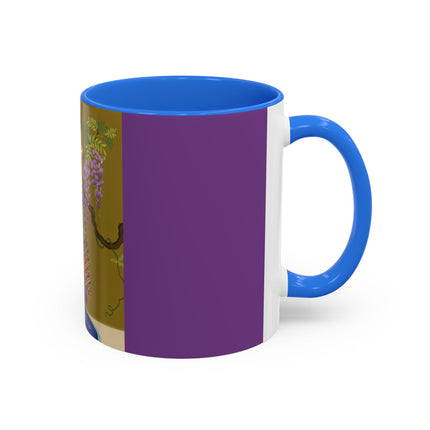 Wisteria Elegance Colorful Mug (11oz, 15oz) – Floral Beauty, Kimono Art & Timeless Grace