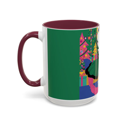 🎄🎁 The Emerald Christmas Belle Colorful Mug – Colorful Holiday Fashion Fantasy