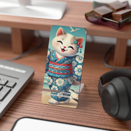 Geisha Kitten by the Seaside Mobile Display Stand for Smartphones