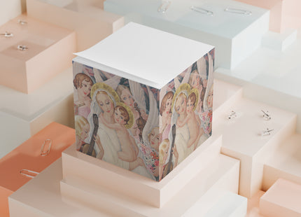 Madonna with Child Surrounded by Musical Angels by Gerda Wegener Note Cube