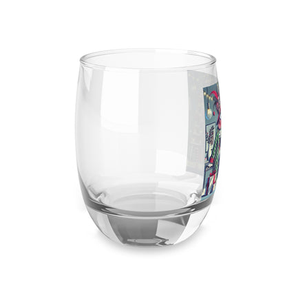 Whimsical Christmas Tea Party Whiskey Glass