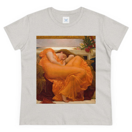 Flaming June by Frederic Leighton Women's Midweight Cotton Tee
