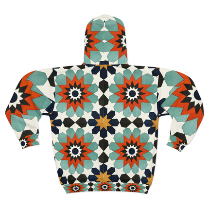 Ornamental Tiles (Pl. 4) from the Afghan Boundary Commission Zip Hoodie (AOP)