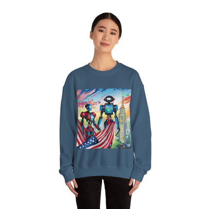 High Fashion Cyberpunk CIA Robots Unisex Heavy Blend™ Crewneck Sweatshirt