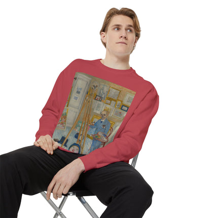 The Skeleton Painter by James Ensor Garment-Dyed Sweatshirt