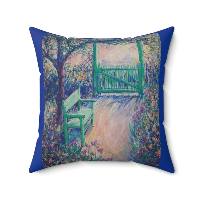 The Artist’s Garden by Theodore Earl Butler Spun Polyester Square Pillow