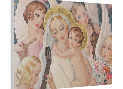 Madonna with Child surrounded by musical angels by Gerda Wegener Matte Canvas, Stretched, 0.75"