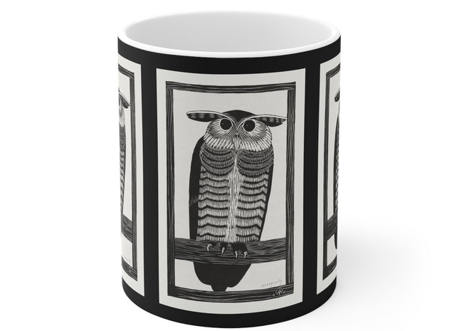 Horned Owl by Samuel Jessurun de Mesquita Ceramic Mug 11oz