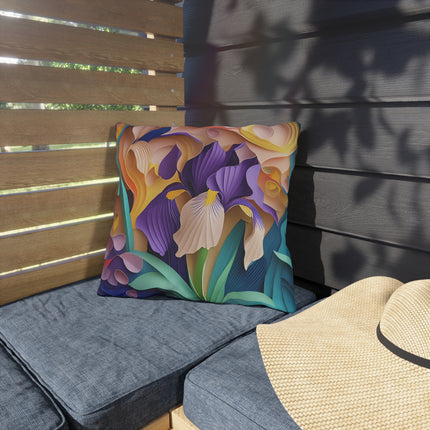 The Elegant Iris Flower Outdoor Pillows