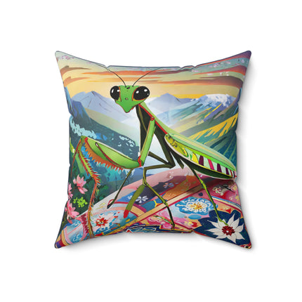 The Joyful Mantis Spun Polyester Square Pillow