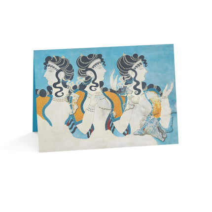 Reproduction of Ladies in Blue by Emile Gilliéron Greeting Cards (1, 10, 30, and 50pcs)