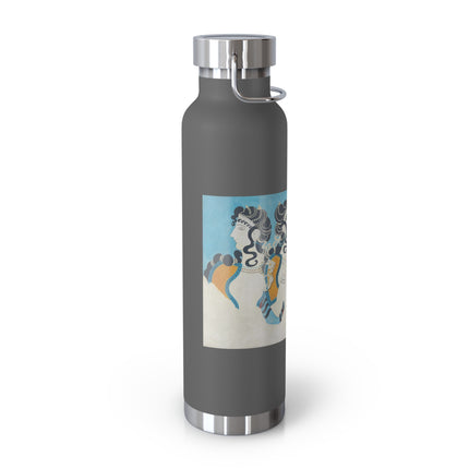 Reproduction of Ladies in Blue by Emile Gilliéron Copper Vacuum Insulated Bottle, 22oz