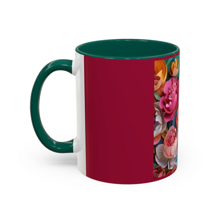 Peonies in Full Bloom Colorful Mugs (11oz, 15oz)
