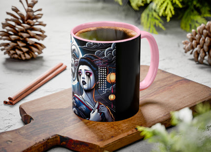 Geisha’s Black Ink Tears Colorful Mugs (11oz, 15oz)