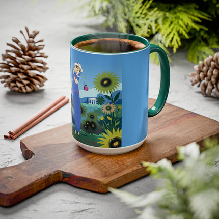 The Secret Language Of Flowers Colorful Mugs – Art Deco Botanical Elegance