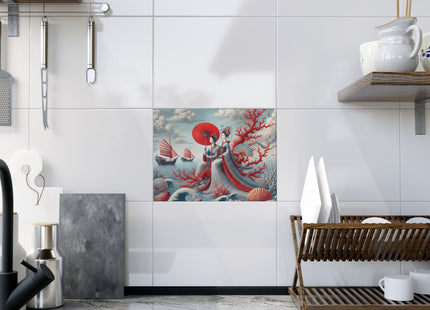 Ladies by the Quiet Sea Ceramic Tile