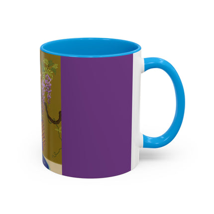 Wisteria Elegance Colorful Mug (11oz, 15oz) – Floral Beauty, Kimono Art & Timeless Grace