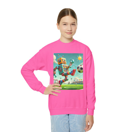 Kickoff Bot! Youth Crewneck Sweatshirt – Action, Energy & Game-Day Fun