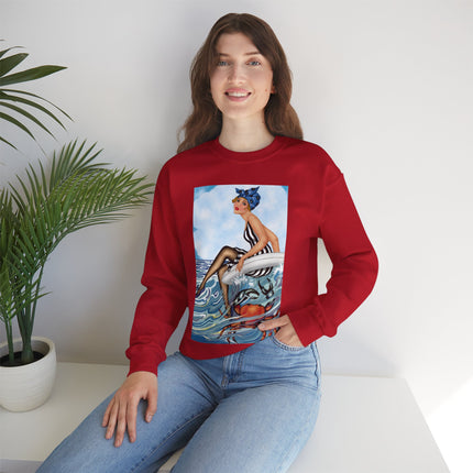 Playful Waves and Fashion Follies Heavy Blend™ Crewneck Sweatshirt
