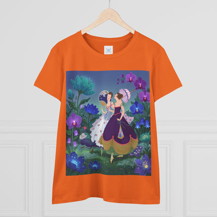 💜🌸 The Ladies Of The Enchanted Garden Cotton Tee – Art Deco Fashion Illustration