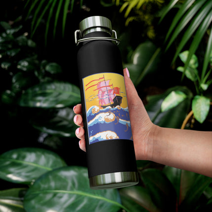 Golden Seas and Whimsical Dreams Copper Vacuum Insulated Bottle, 22oz