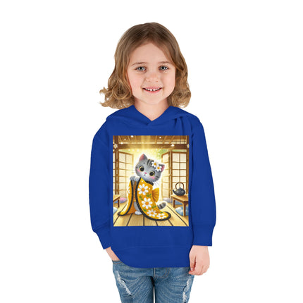 Playful Kitten in the Tea Room Toddler Pullover Fleece Hoodie