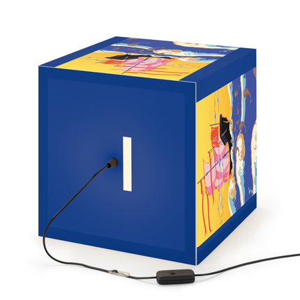 Golden Seas and Whimsical Dreams Light Cube Lamp