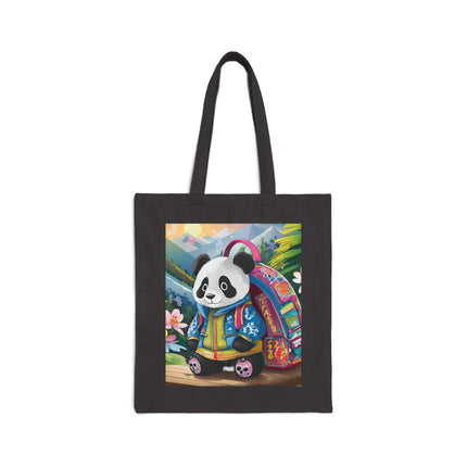 Baby Panda Cotton Canvas Tote Bag