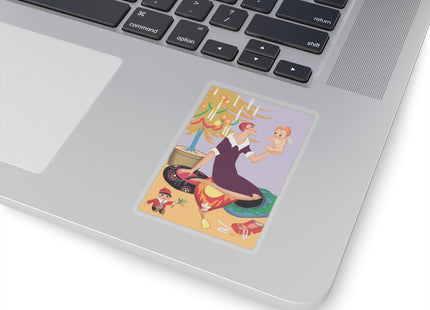 Art Deco Christmas Kiss-Cut Stickers (4 Sizes)