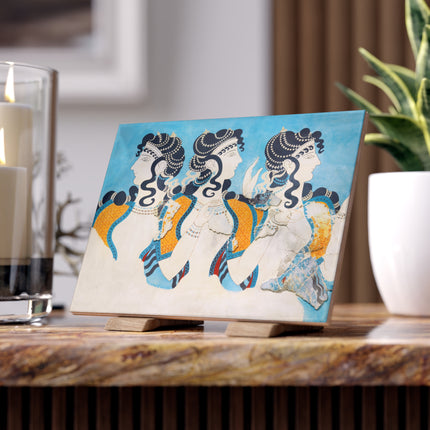 Reproduction of Ladies in Blue by Emile Gilliéron Ceramic Tile
