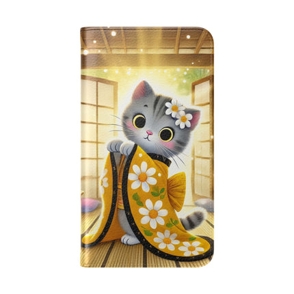 🐱🍵 Playful Kitten in the Tea Room Flip Case – Curious Charm & Cozy Whimsy