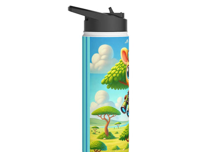 Giraffe Lookout Stainless Steel Water Bottle, Standard Lid