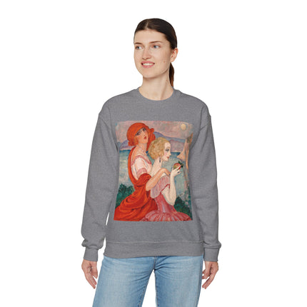 Sur la Route d'Anacapri by Gerda Wegener Heavy Blend™ Crewneck Sweatshirt