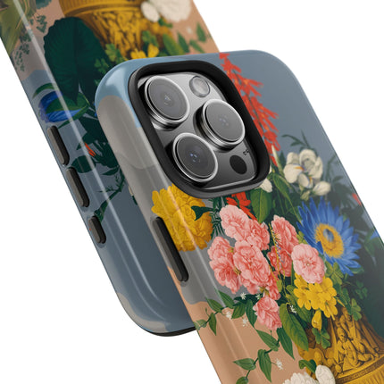 🌺🐦 The Garden Of Golden Birds Phone Case – Art Deco Floral Elegance