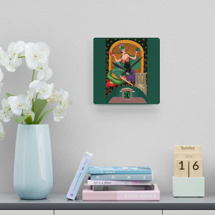 May & Emerald Zodiac Acrylic Wall Clock