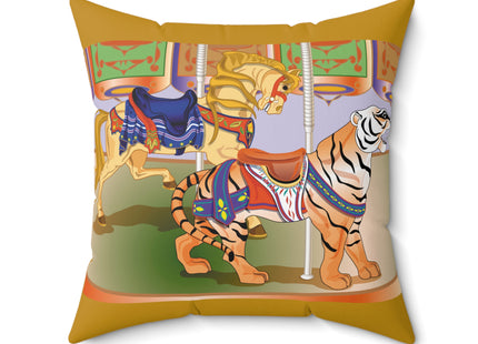 Carousel Splendor Spun Polyester Square Pillow