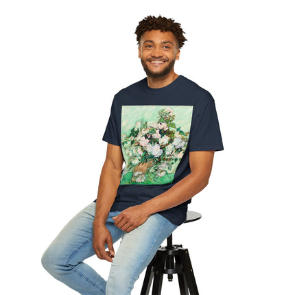 Roses by Vincent Van Gogh Unisex Garment-Dyed T-shirt