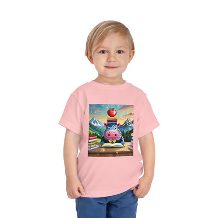 Hippos Hit the Books Toddler Short Sleeve Tee
