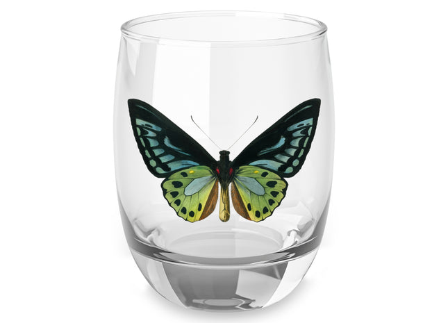 Green Birdwing by Charles Dessalines D' Orbigny Whiskey Glass