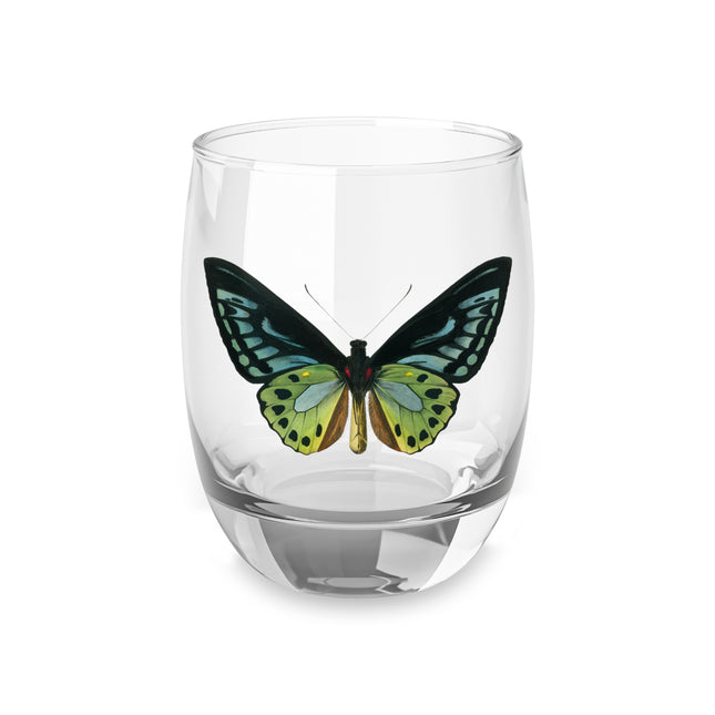 Green Birdwing by Charles Dessalines D' Orbigny Whiskey Glass