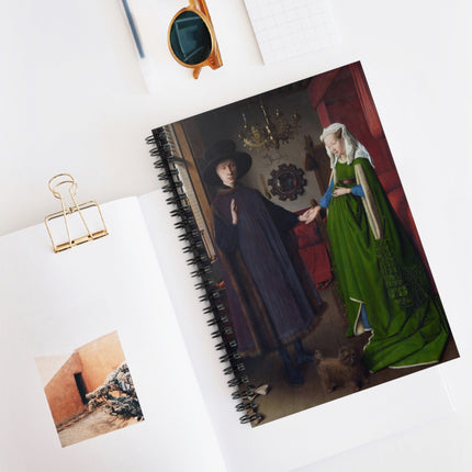 Arnolfini Portrait by Jan Van Eyck Spiral Notebook - Ruled Line