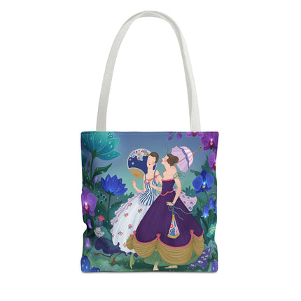 🌸☂️ The Ladies Of The Garden Promenade Tote Bag – Art Deco Floral Elegance