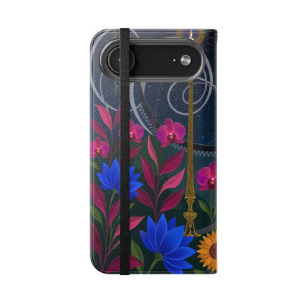 🌙🕯️ The Lady Of The Midnight Garden Flip Case – Art Deco Nocturne
