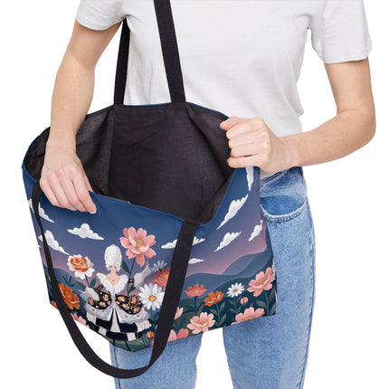 🌸🎀 The Grand Floral Promenade Weekender Tote Bag – Art Deco Fashion Fantasy